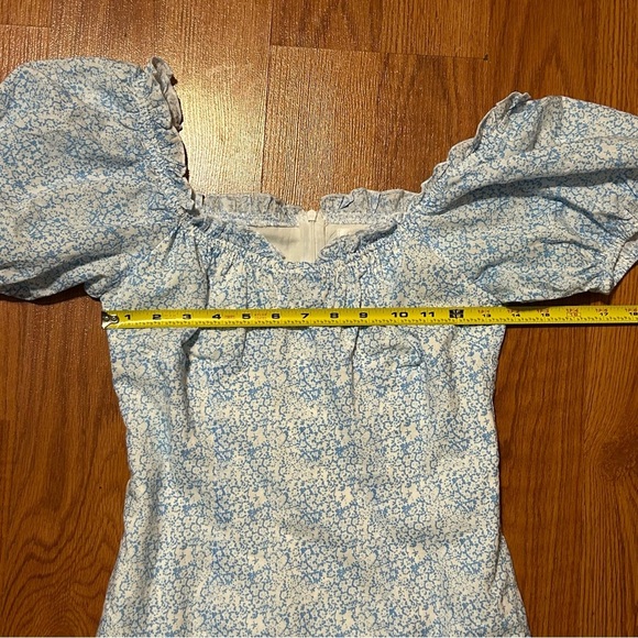 Pink Lily x Caitlin Covington Palm Beach Mini Dress Cottage Floral Blue Size XS - Picture 12 of 14